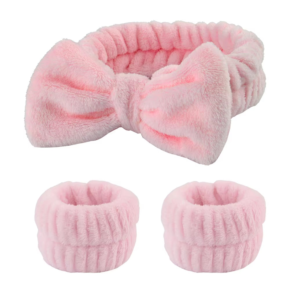 Spa Wristband and Headband Set