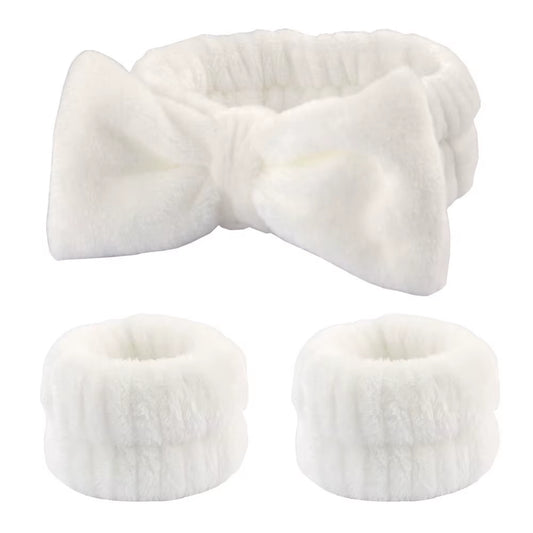 Spa Wristband and Headband Set 